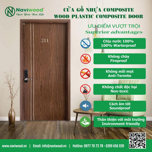 Cửa Khách Sạn Gỗ Nhựa Composite Tại Buôn Ma Thuột