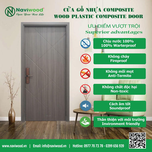 Cửa khách sạn tại Đà Nẵng | Cửa gỗ nhựa composite cao cấp Naviwood - Cửa gỗ nhựa Naviwood