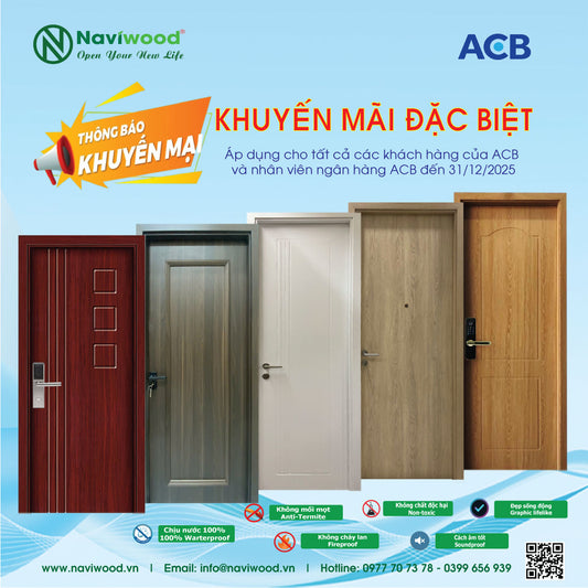 Cửa Gỗ Nhựa Composite Naviwood Chào Mừng Kỷ Niệm 30/4