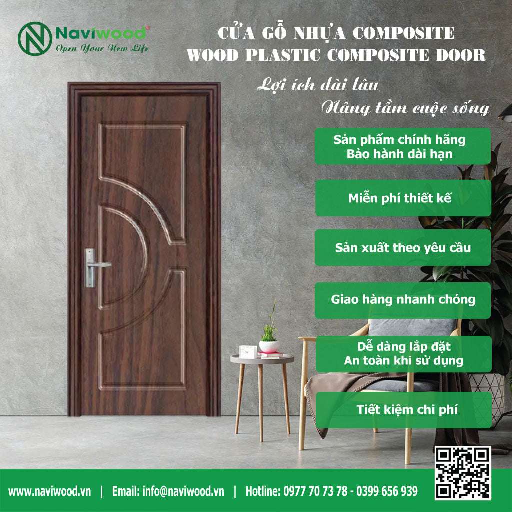 Cửa gỗ nhựa composite NW226: Lựa Chọn Hoàn Hảo - Cửa gỗ nhựa Naviwood