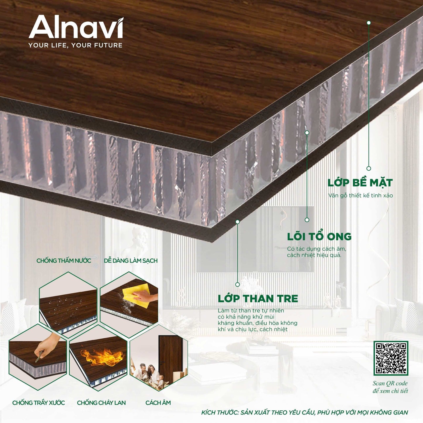 Cửa nhôm tổ ong vân gỗ đẹp và tốt nhất hiện nay