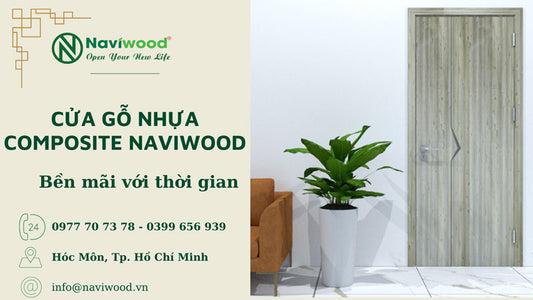 Không gian sang trọng hiện đại với cửa gỗ nhựa composite Naviwood