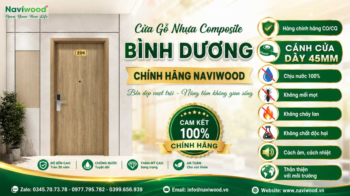 Cửa Gỗ Nhựa Composite Bình Dương Chính Hãng Naviwood 