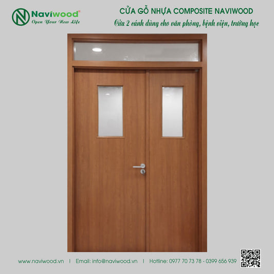 Cửa gỗ nhựa composite Naviwood 2 cán
