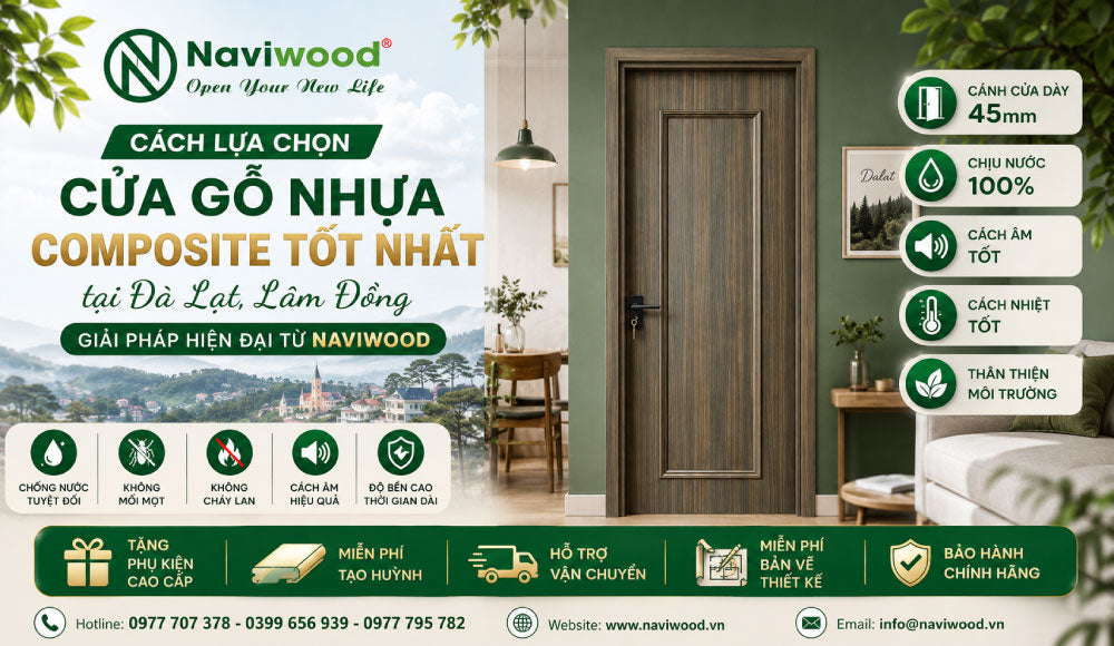 Cách chọn cửa gỗ nhựa composite Đà Lạt