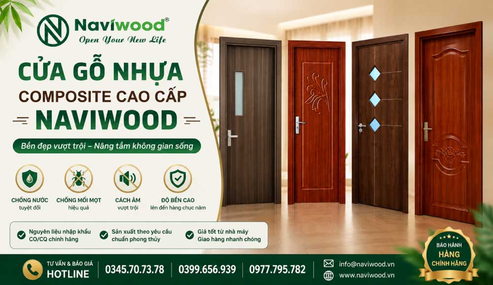 Cửa Gỗ Nhựa Composite Cao Cấp Naviwood – Giải Pháp Hoàn Hảo Cho Mọi Công Trình
