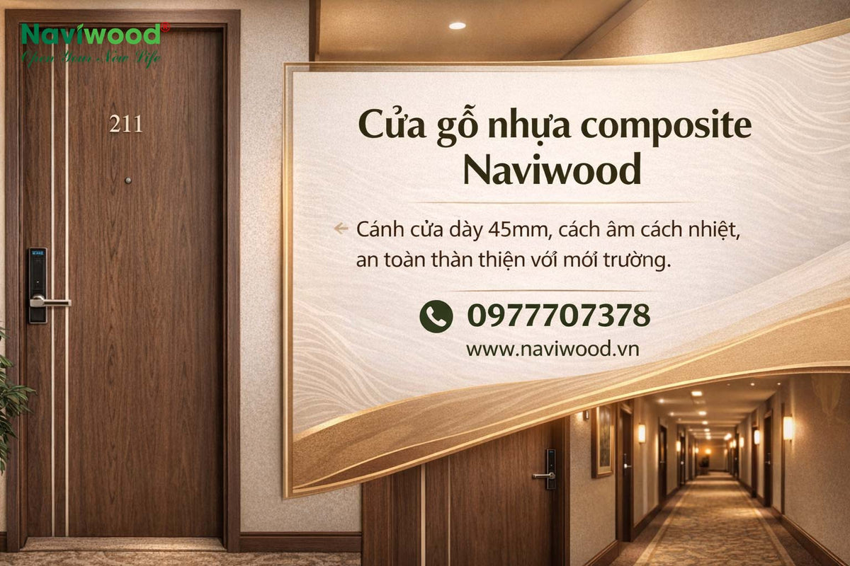 Cửa phòng ngủ gỗ nhựa composite tại Tân An mới nhất 2026