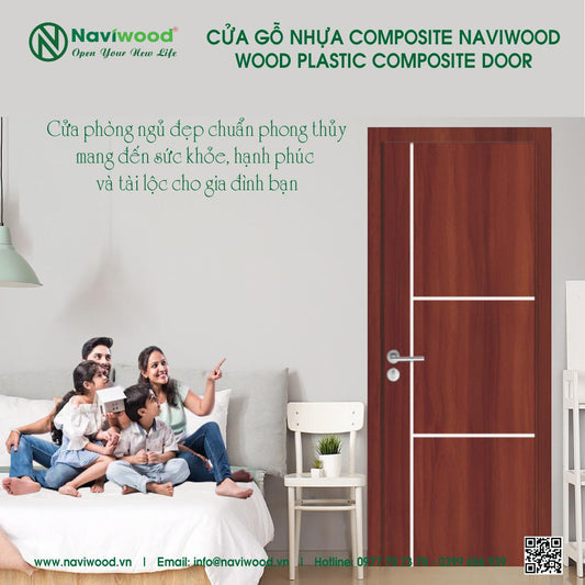 Hướng dẫn chọn cửa phòng ngủ gỗ nhựa composite Naviwood chuẩn phong thủy tại Lagi