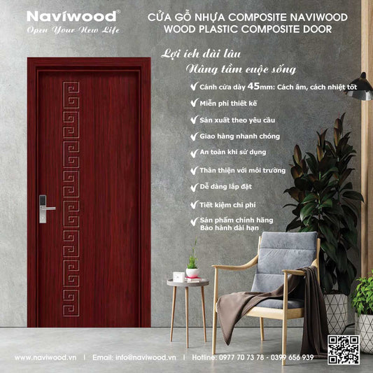 Naviwood cung cấp cửa phòng ngủ gỗ nhựa composite cao cấp tại Hiệp Bình Chánh, TP. Hồ Chí Minh