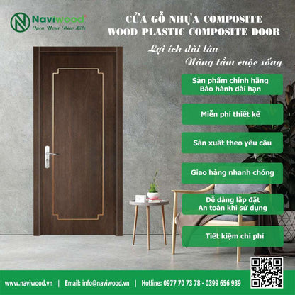 Cửa gỗ nhựa composite NW233: Mang Đến Vẻ Đẹp Sang Trọng và Hiện Đại Cho Ngôi Nhà Của Bạn - Cửa gỗ nhựa Naviwood