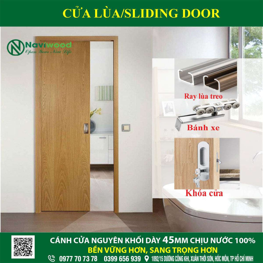 Cửa Đi Lùa - Giải Pháp Hoàn Hảo Cho Không Gian Hẹp - Cửa gỗ nhựa Naviwood