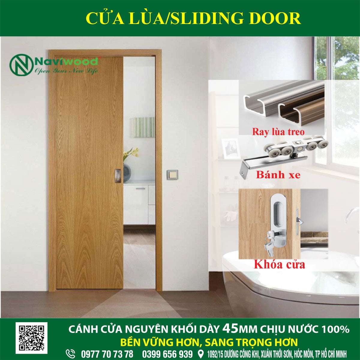 Cửa Đi Lùa - Giải Pháp Hoàn Hảo Cho Không Gian Hẹp - Cửa gỗ nhựa Naviwood