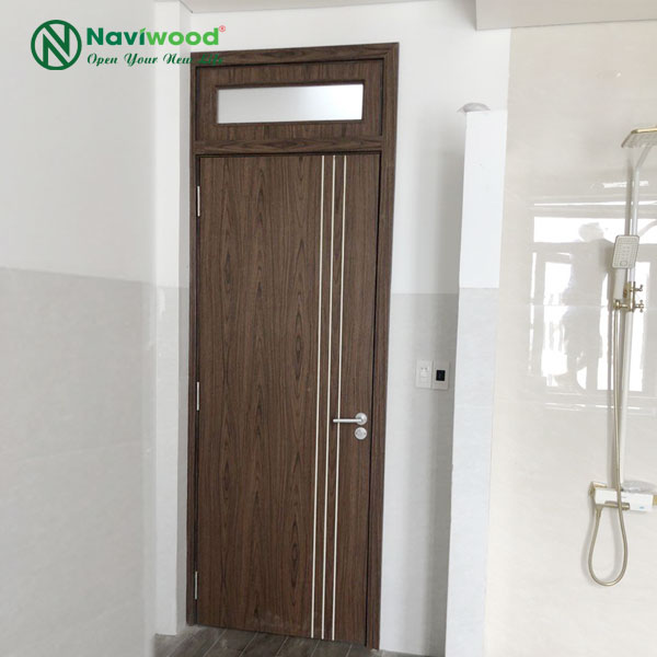 Cửa gỗ nhựa composite có ô mở hất - Bán cửa gỗ nhựa Naviwood
