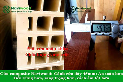Wood plastic composite door NW34