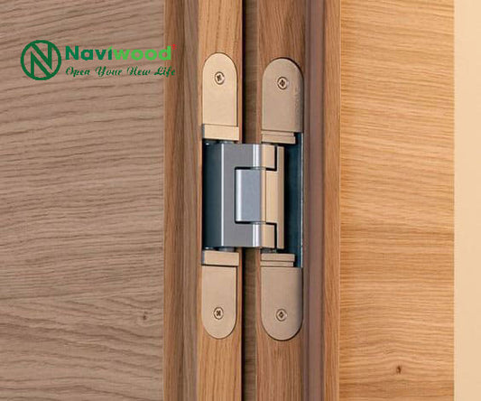 Concealed hinges for wooden doors
