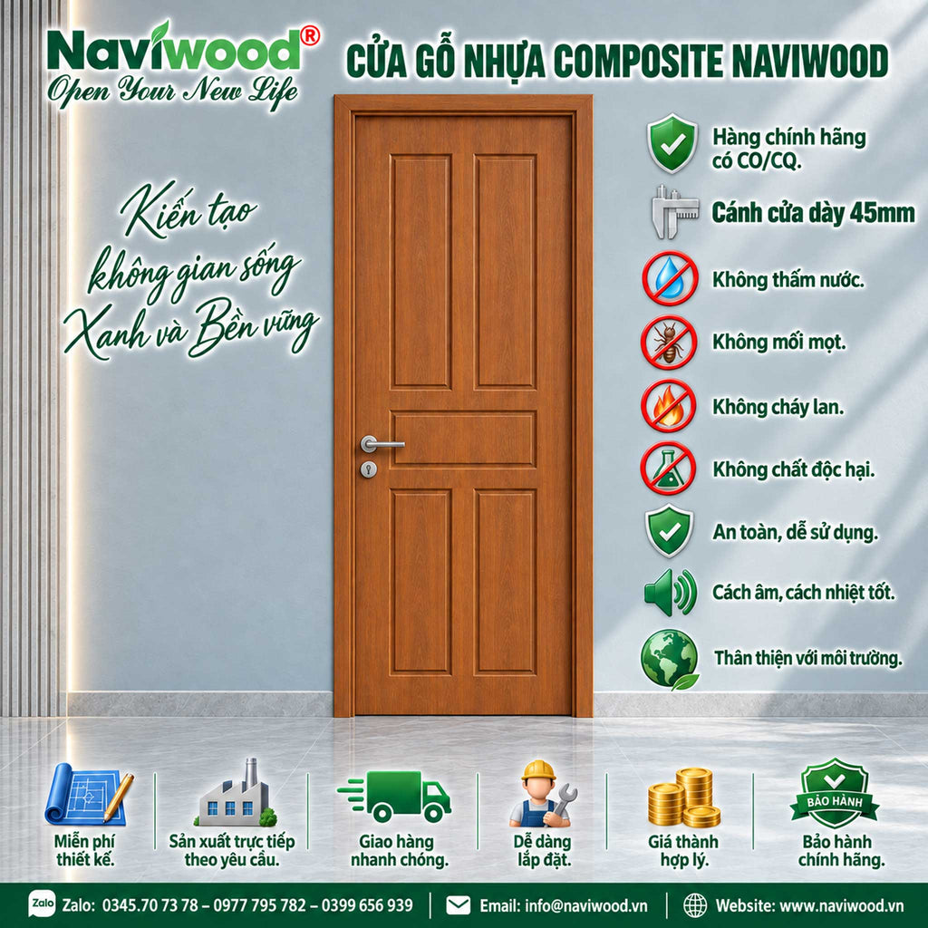 Cửa gỗ nhựa composite Naviwood NW48
