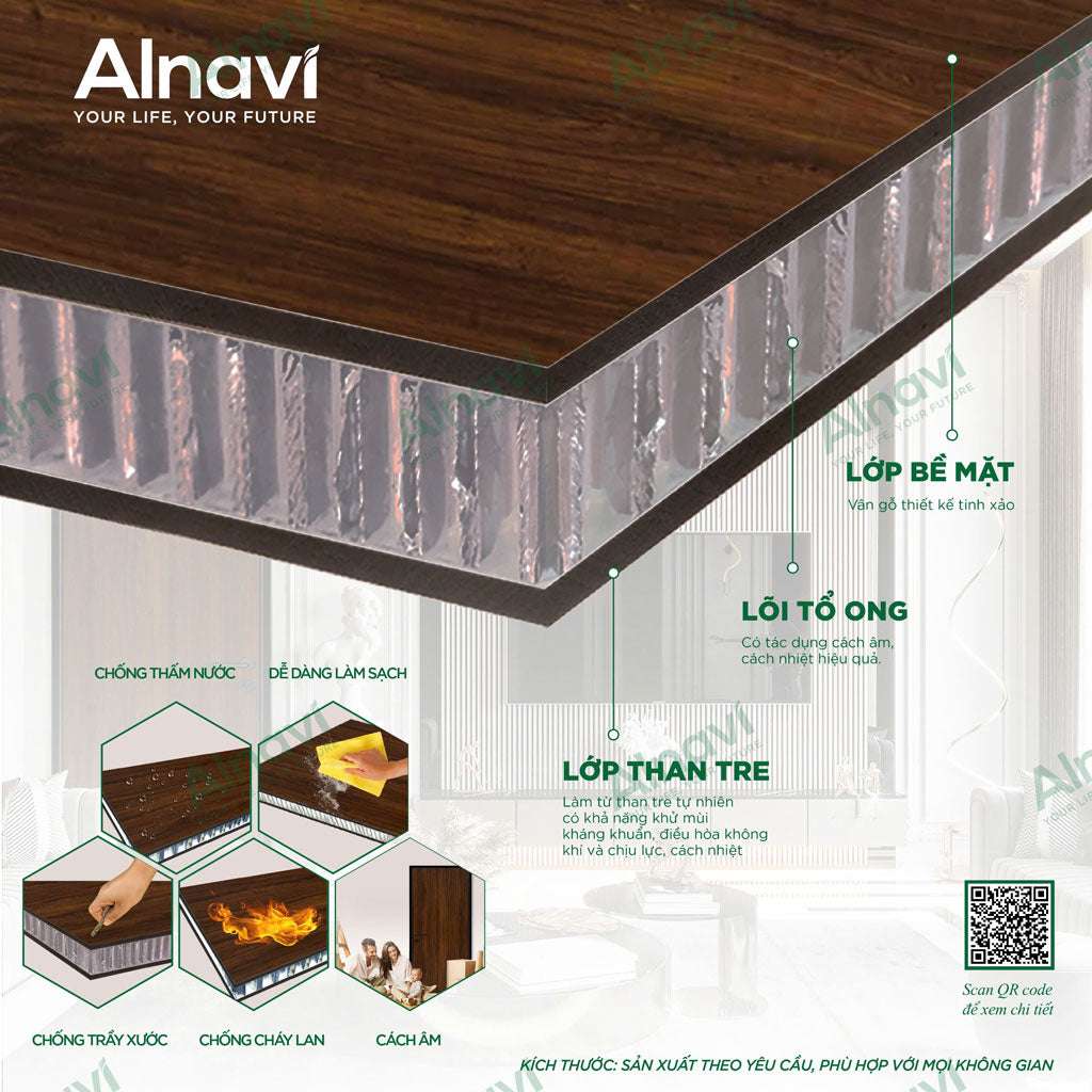 Tấm nhôm tổ ong vân gỗ Alnavi: sang trọng và đẳng cấp - Cửa gỗ nhựa Naviwood