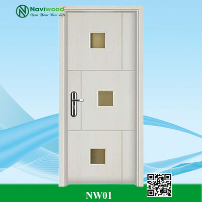 Cửa gỗ nhựa composite NW01 - Bán cửa gỗ nhựa Naviwood