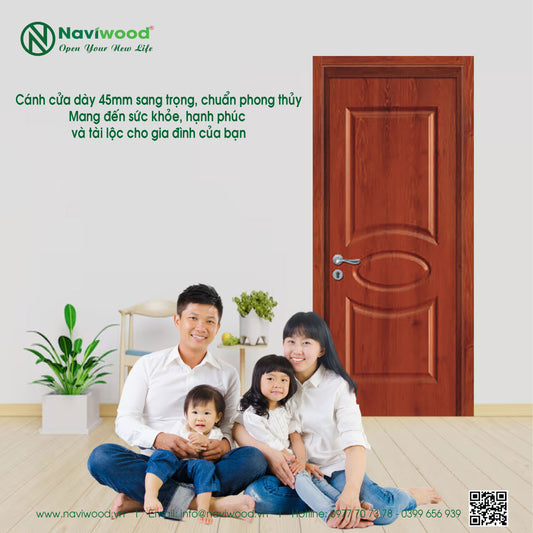 Cửa gỗ nhựa composite NW183 - Bán cửa gỗ nhựa Naviwood