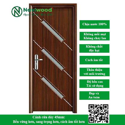 Cửa gỗ nhựa composite NW190 - Bán cửa gỗ nhựa Naviwood