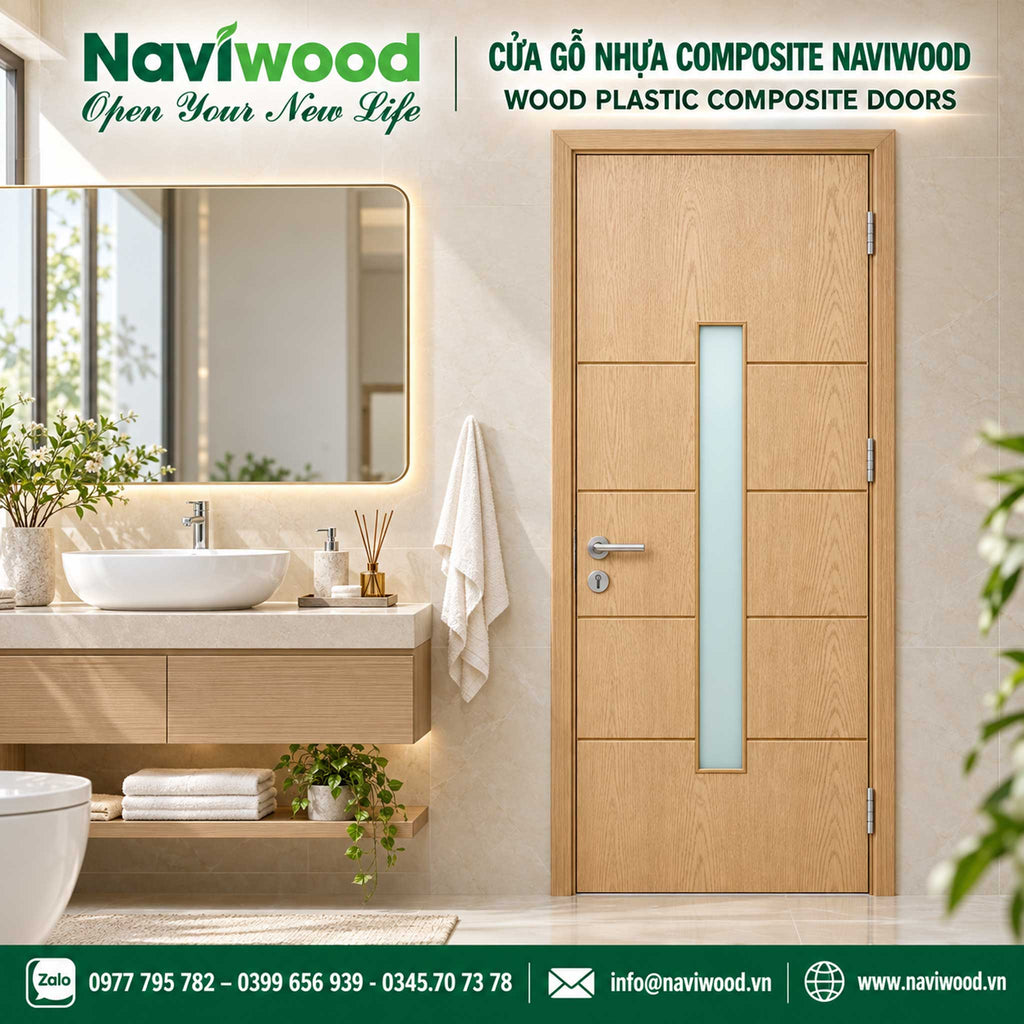 Cửa gỗ nhựa composite NW193: Sang trọng, độc đáo và được ưa chuộng - Cửa gỗ nhựa Naviwood