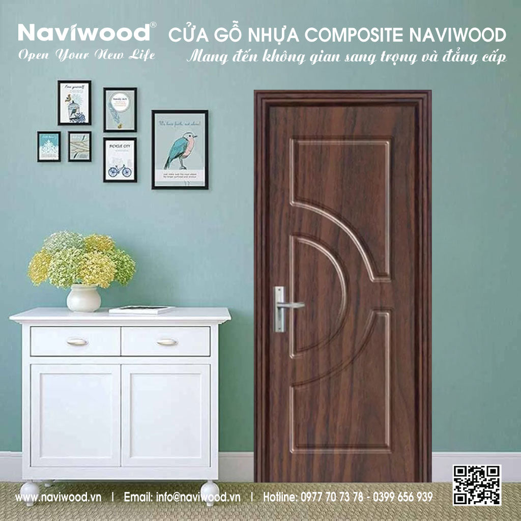 Cửa gỗ nhựa composite NW226 - Bán cửa gỗ nhựa Naviwood