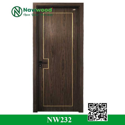 Cửa gỗ nhựa composite NW232 - Bán cửa gỗ nhựa Naviwood