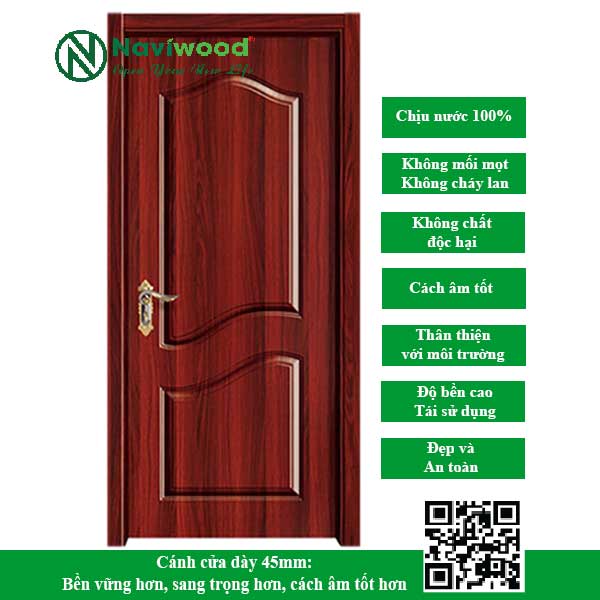 Cửa gỗ nhựa composite NW239 - Bán cửa gỗ nhựa Naviwood