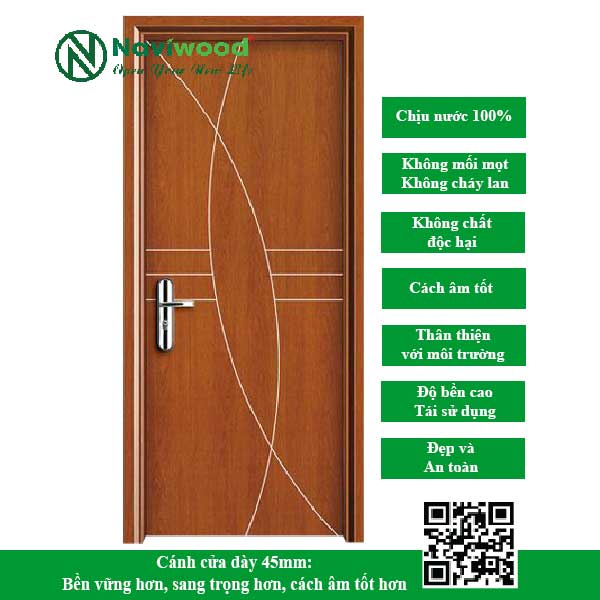 Cửa gỗ nhựa composite NW35 - Bán cửa gỗ nhựa Naviwood