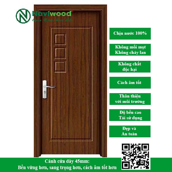 Cửa gỗ nhựa compoiste NW68 - Bán cửa gỗ nhựa Naviwood