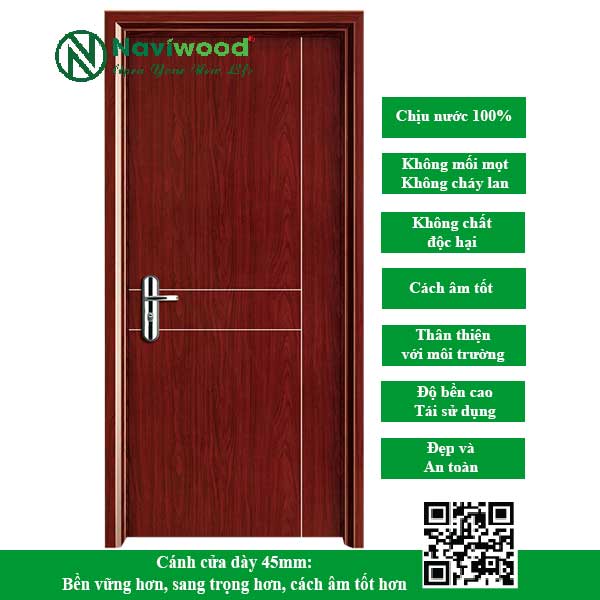 Cửa gỗ nhựa composite NW83 - Bán cửa gỗ nhựa Naviwood