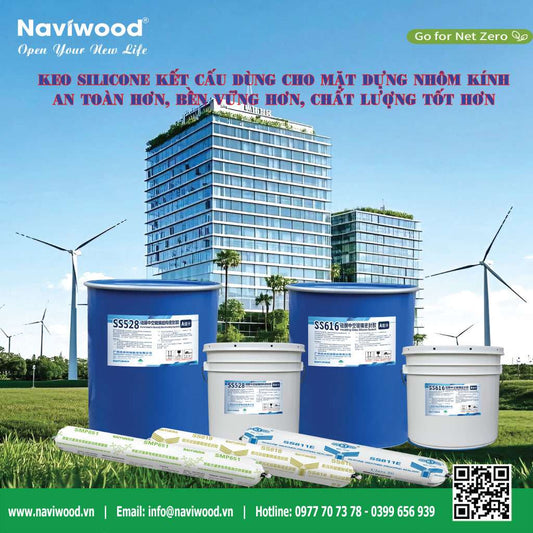 Keo Kết Cấu Mặt Dựng Nhôm Kính Silicone Baiyun SS621 - Cửa gỗ nhựa Naviwood