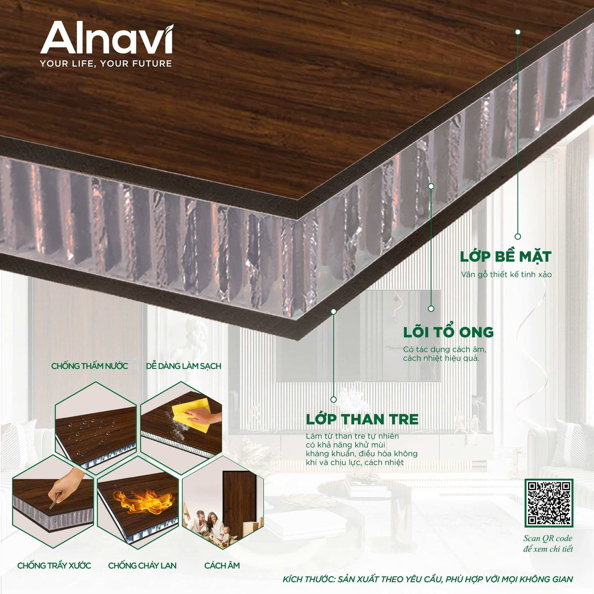 Cửa nhôm tổ ong vân gỗ đẹp và tốt nhất hiện nay