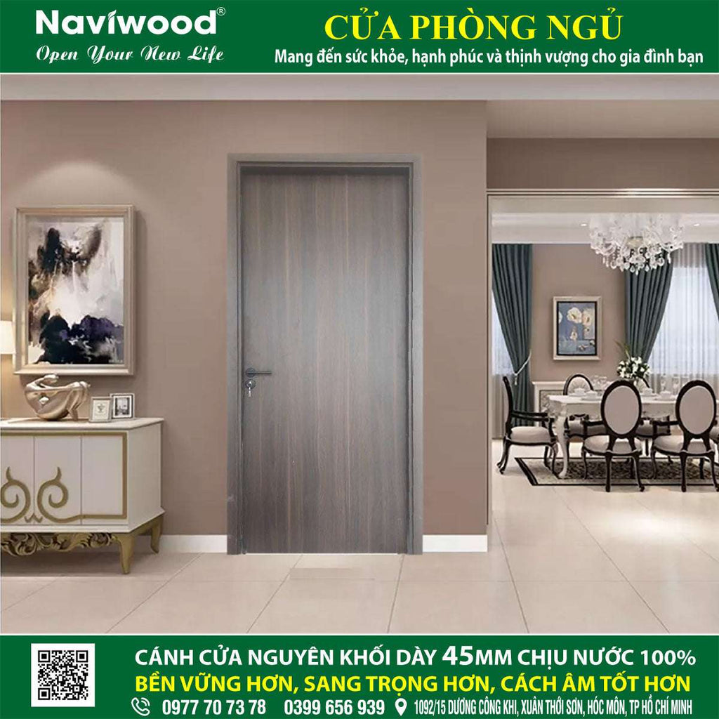 Cửa gỗ nhựa composite tấm phẳng: Cánh cửa hiện đại - Cửa gỗ nhựa Naviwood