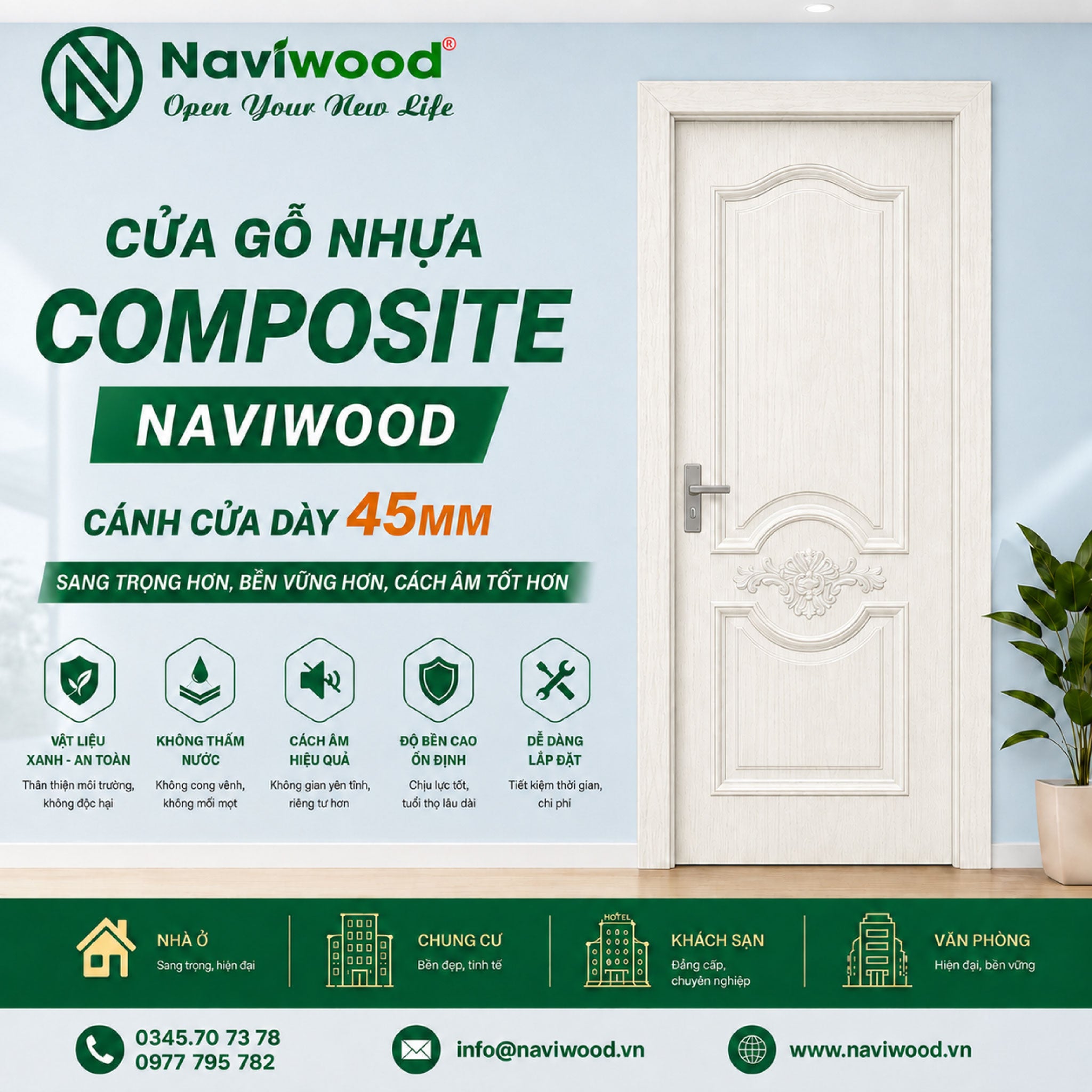 Cửa Gỗ Nhựa Composite 3D - Nâng Tầm Vẻ Đẹp Cho Ngôi Nhà Bạn - Cửa gỗ nhựa Naviwood