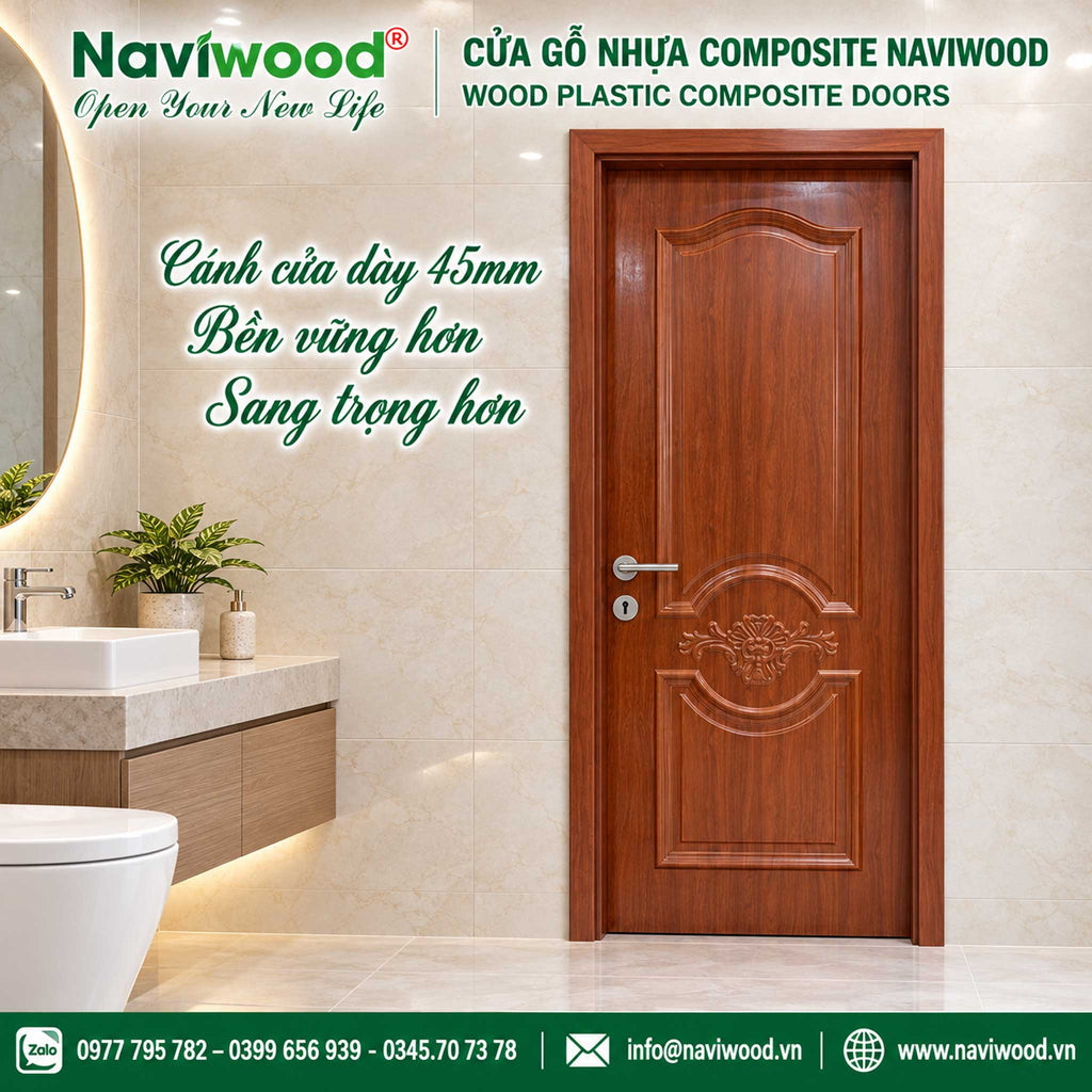 cửa gỗ nhựa composite 3D màu na05
