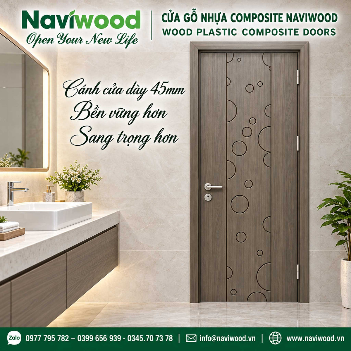 Cửa gỗ nhựa composite Naviwood NW07 mau 13
