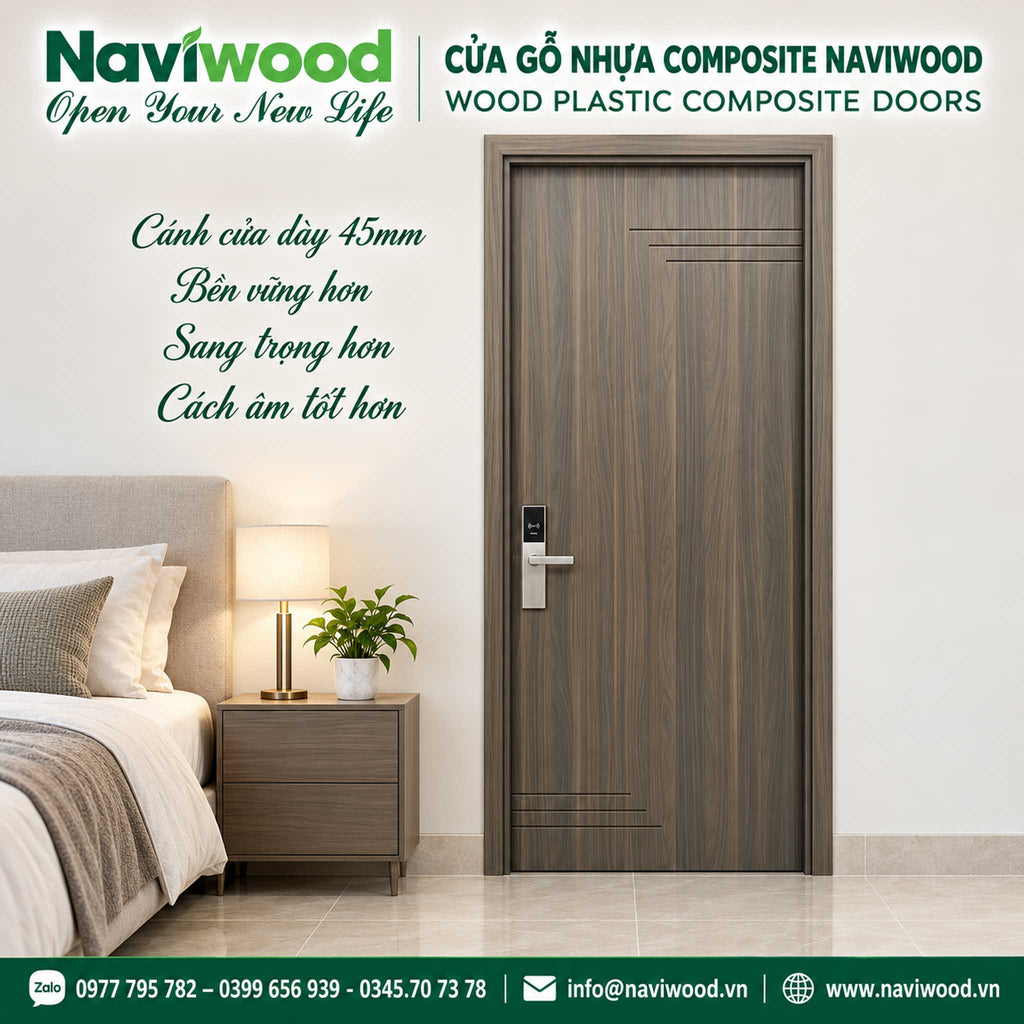 Cửa gỗ nhựa composite naviwood nw24 màu 13