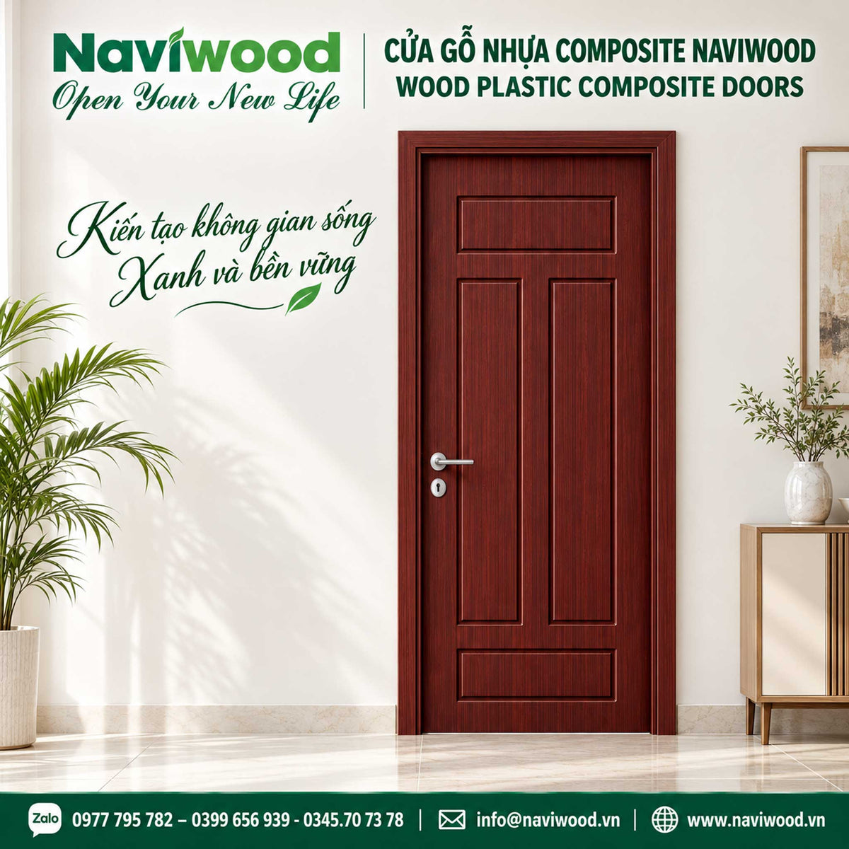 Cửa gỗ nhựa composite Naviwood NW240 mau 05