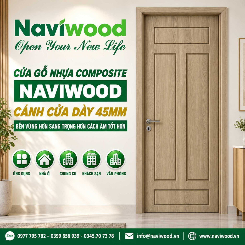 Cửa gỗ nhựa composite Naviwood NW240 mau 10
