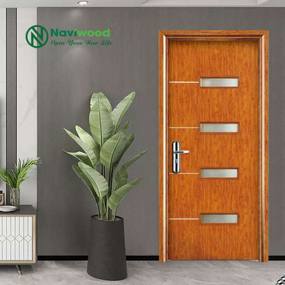 Cửa nhà tắm/nhà vệ sinh gỗ nhựa composite NW192: Bộ sưu tập kính độc đáo - Cửa gỗ nhựa Naviwood