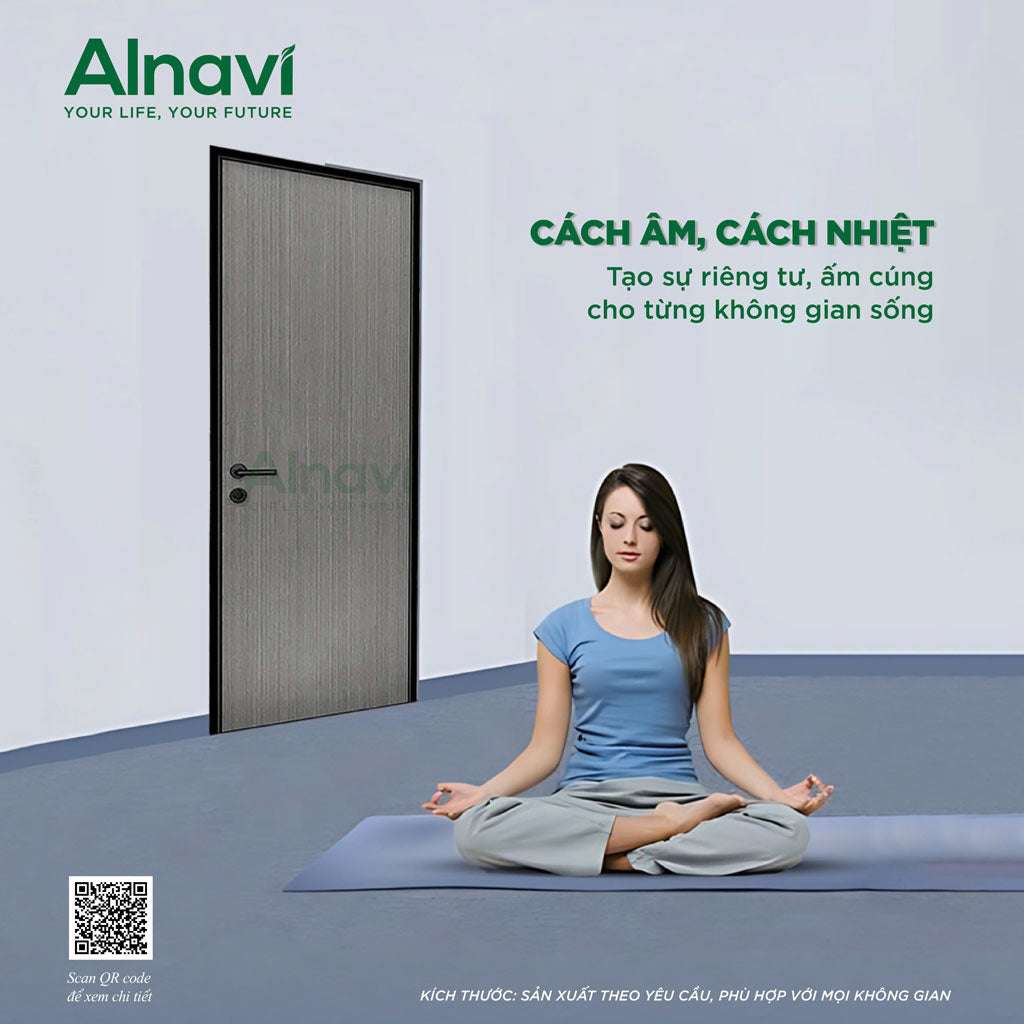 Cửa Nhôm Tổ Ong Alnavi Al03 - Giải pháp cách âm hoàn hảo - Cửa gỗ nhựa Naviwood