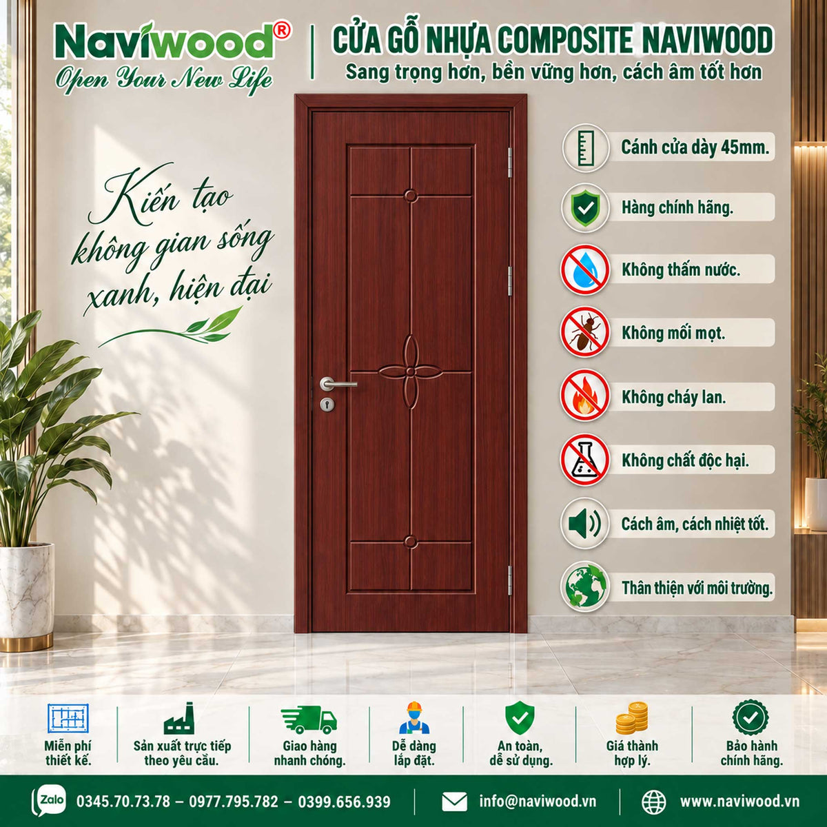Cửa Gỗ Nhựa Composite NW238