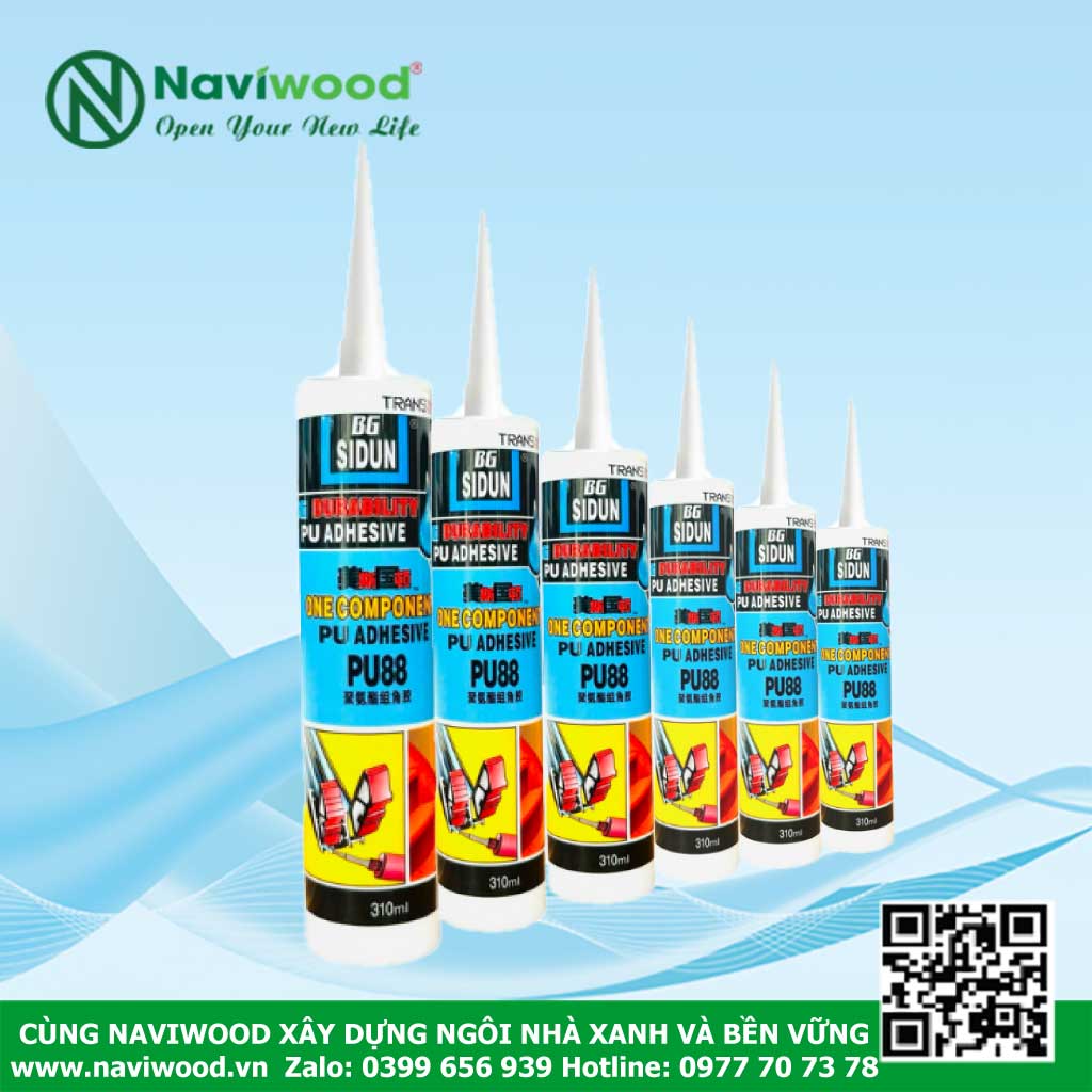 Keo Ép Góc PU88 Cao Cấp - Chống Nước Tuyệt Đối - Cửa gỗ nhựa Naviwood