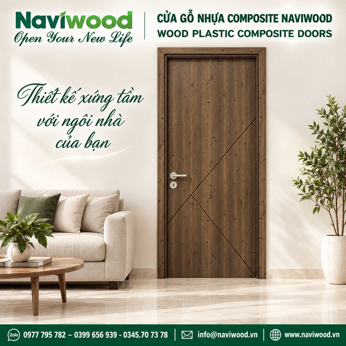 Cửa Gỗ Nhựa Composite NW106: Nâng Tầm Không Gian Sang Trọng
