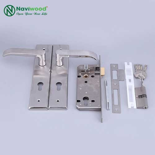 Khóa tay gạt cửa đi Inox 304 - Bán cửa gỗ nhựa Naviwood